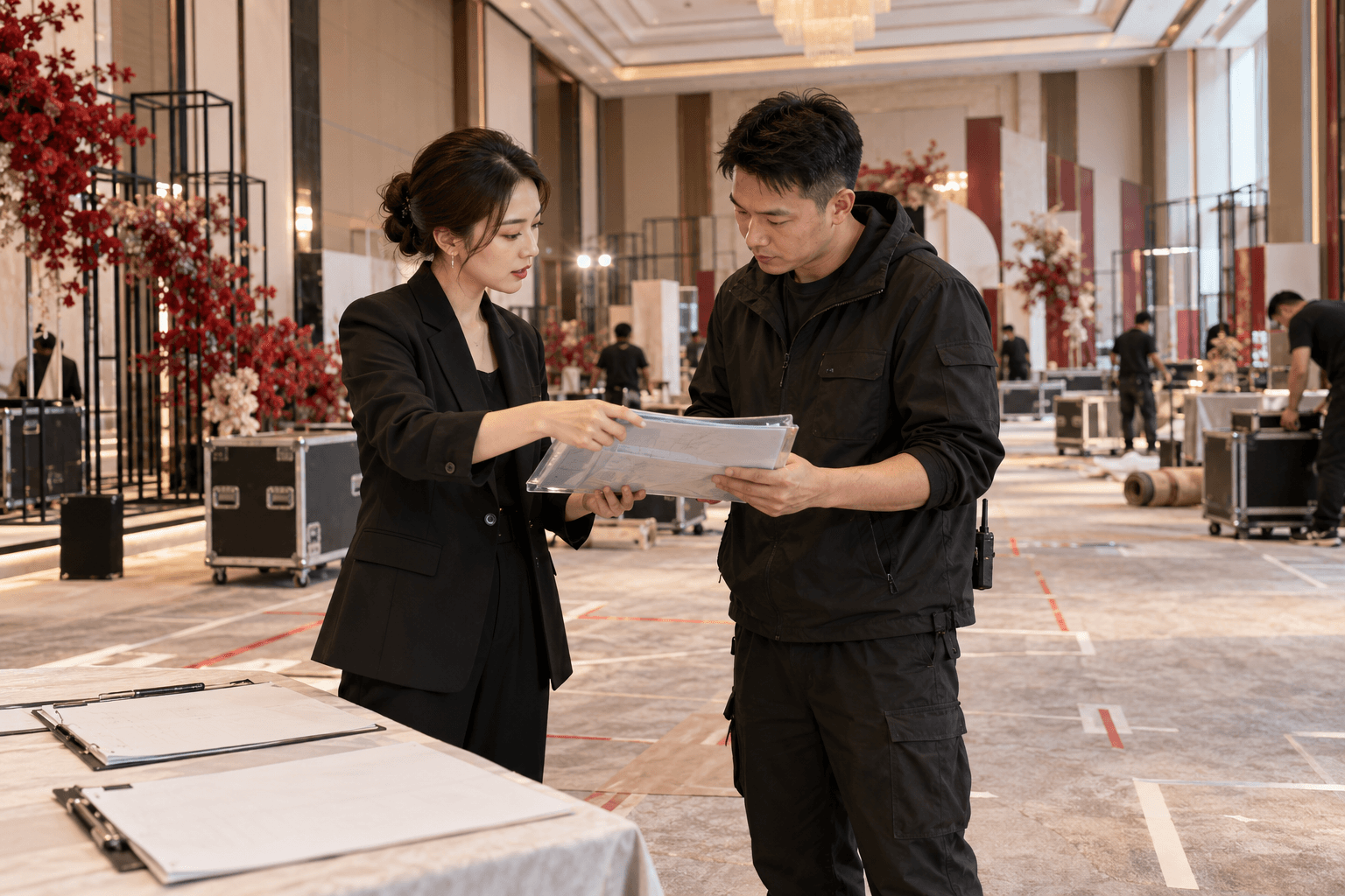 婚礼工作室在真实场地完成供应商任务交接