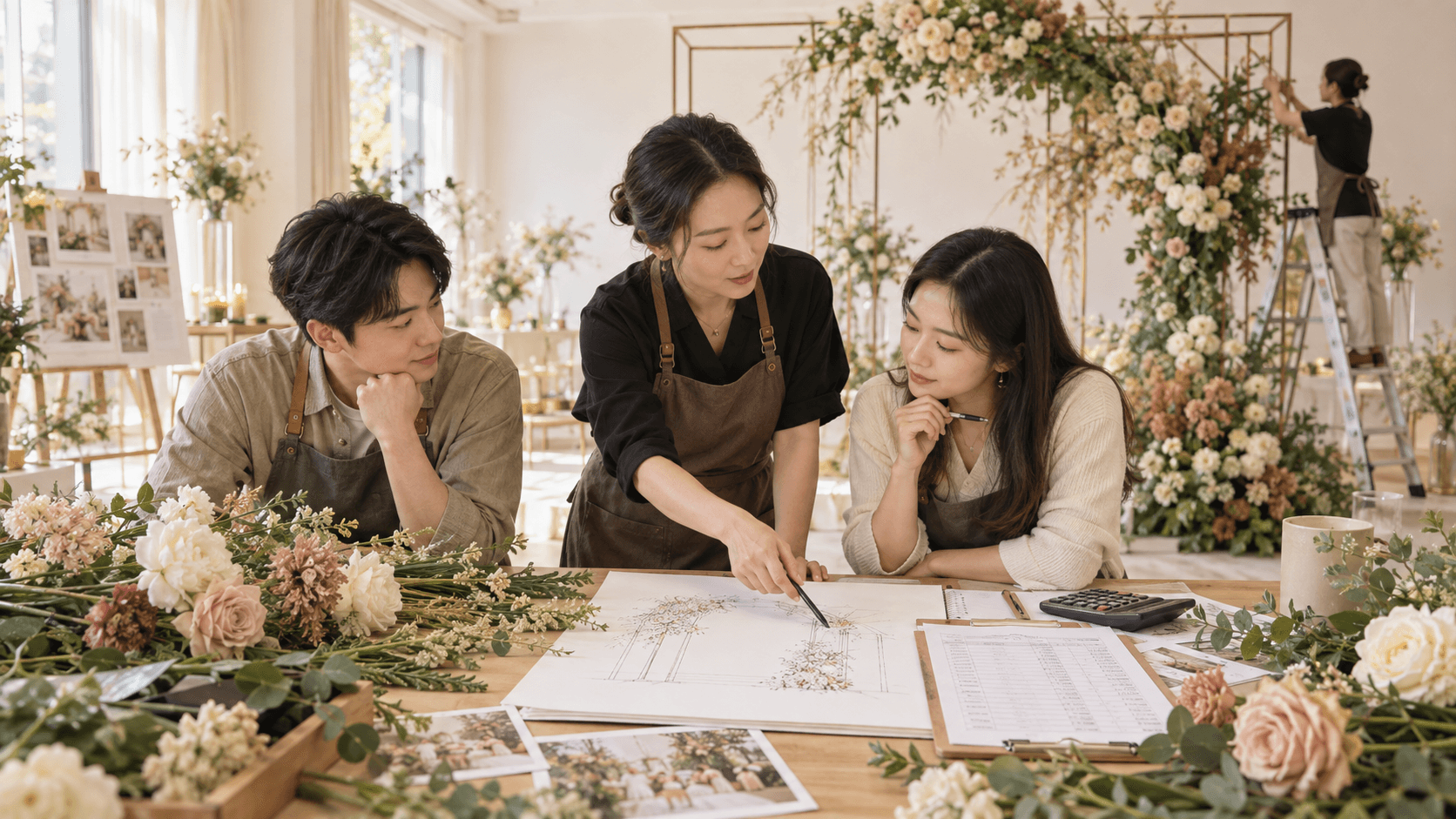 婚礼花艺报价怎么做:先算骨架、材料与成本,再报总价